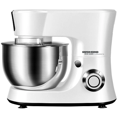 Кухонный комбайн REDMOND RKM-4050, 1200 Вт, белый/серебристый